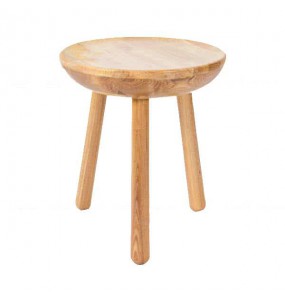 Patrice Petit Round Wood Side Table