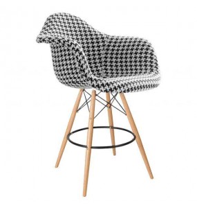 Charles Eames Upholstered DAW Style Bar Stool - Full Fabric