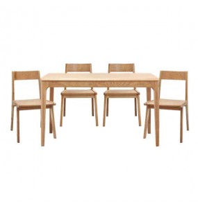 Martin Solid Wood Dining Table and Dining Chair Combo Set - Oak - More Sizes