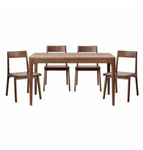 Martin Solid Wood Dining Table and Dining Chair Combo Set - Walnut - More Sizes