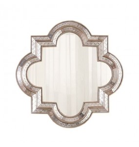 Chantilly Decorative Champagne Silver Accent Mirror