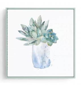 Stockroom Artworks - Square Canvas Wall Art - Potted Rosettes - More Sizes