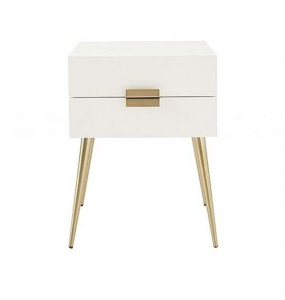 Aryana White Bedside Table 