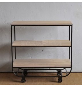 Dermot Industrial Solid Wood Multi Purpose Shelf