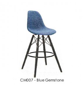 Eames DSW Style Bar Stool - Upholstered - Full Fabric