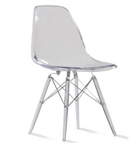 Eames DSW Style Dining Chair - Transparent