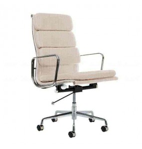 Eames Style Fabric Softpad Highback Office Chair With Castors