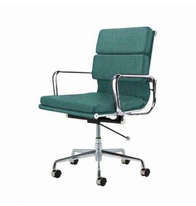 Eames Style Fabric Softpad Lowback Office Chair With Castors