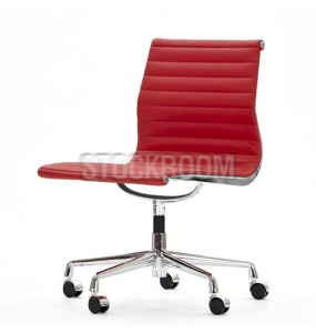 Eames Style Lowback Fixed Office Chair With Castors (Without Armrest)