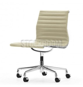 Eames Style Lowback Fixed Office Chair With Castors (Without Armrest)