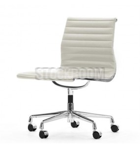 Eames Style Lowback Fixed Office Chair With Castors (Without Armrest)