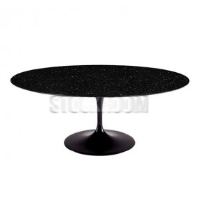 Eero Saarinen Tulip Style Oval Dining Table - Marble