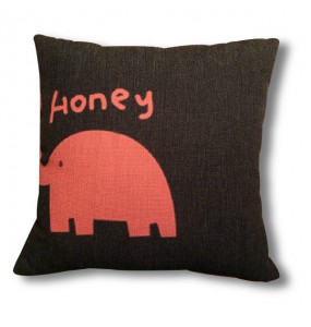 Elephant Decorative Cushion - Red