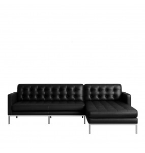 Florence Knoll Style Leather Sofa - L Shape