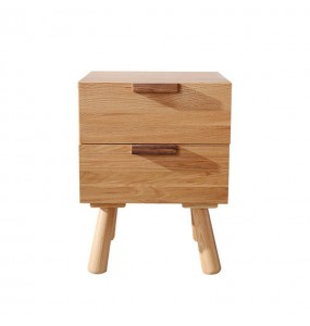 GENEVA Oak Wood Bedside Table