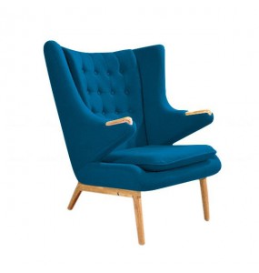 Hans Wegner Style Papa Bear Chair And Ottoman