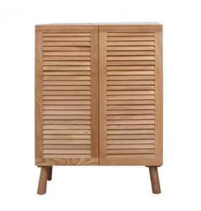 Hazelle Solid Oak Wood Shoe Rack/ Storage Cabinet