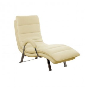 Illario Adjustable Leather Chaise Lounge Chair with Steel Frame