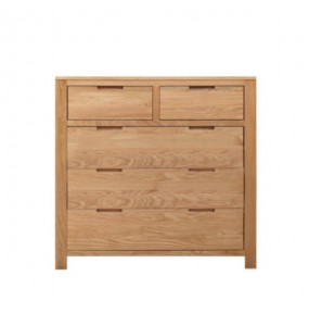 Kanata Solid Oak Wood 5 Drawers Storage Sideboard