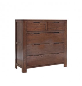 Kanata Solid Oak Wood 5 Drawers Storage Sideboard