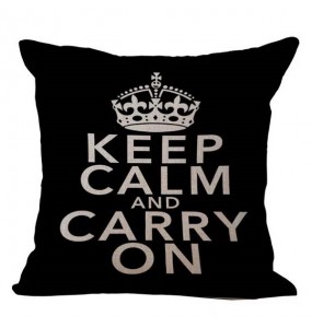 Keep Calm and Carry On Decorative Cushion