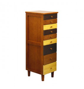 Keith Multicolor Solid Paulownia Wood Cabinet