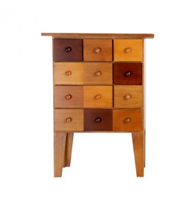 Keity Multicolor Solid Paulownia Wood Sideboard - 7 Drawers