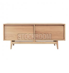 Kristen Solid Oak Wood TV Cabinet - 120CM