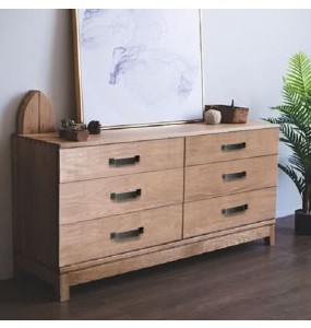 Macy Solid Wood 6 Drawers Sideboard