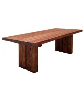 Modern Rustic Recycled Solid Elm Wood Dining Table