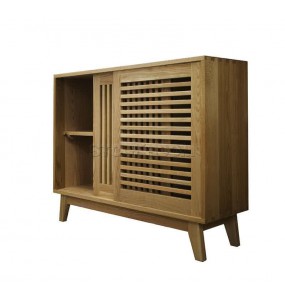 Nadia Solid Oak Wood Shoes Cabinet