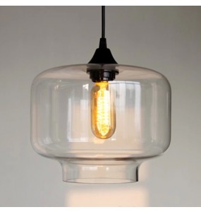 Navi Industrial Loft Style Glass Pendant Lamp