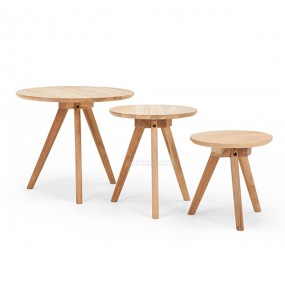 Nomurai Solid Oak Wood Side Table