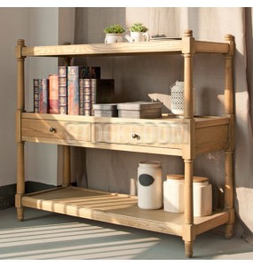 Pablo Handcrafted Solid Oak Wood Console Table