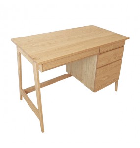 Placido Solid Oak Wood Desk with 4 Drawers 