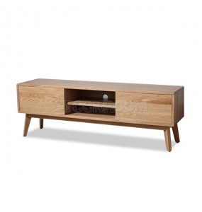 Polemi Solid Oak Wood TV Cabinet