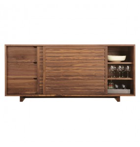 Policka Solid Oak Wood Storage Cabinet