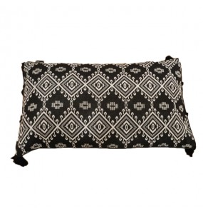 Rhombus Decorative black Cushion