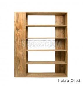 Shelly solid reclaimed Elm wood bookshelf