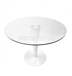 Silvio Round Glass Table