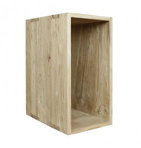 Solid Recycled Elm Wood Storage Cube / Side Table - Small