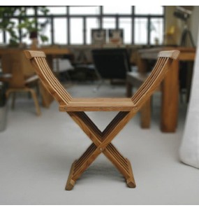 Solid Wood Trestle Foldable Chair