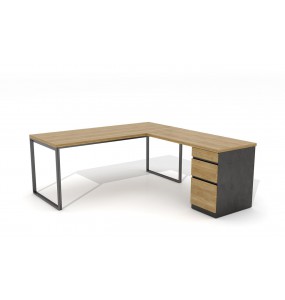 TAD industrial style L-shaped working desk