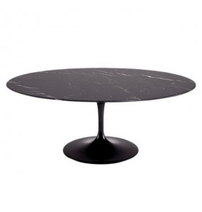 Tulip Style Oval Coffee Table - Marble