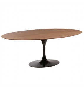 Eero Saarinen Tulip Style Oval Dining Table - Timber