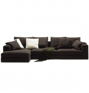 Vella Leather Feather Down Sofa - L shape