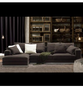 Vella Leather Feather Down Sofa - L shape 