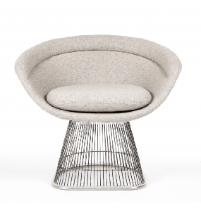 Warren Platner Style Wire Dining Chair upholstered