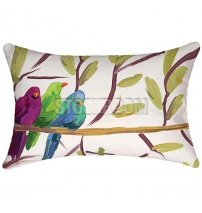 Watercolor Bird Style Decorative Cushion B