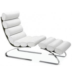 Modern Unico Style Lounge Chaise with Ottoman